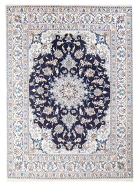 Alfombra Persa - Nain - Real - 200 x 145 cm - azul oscuro