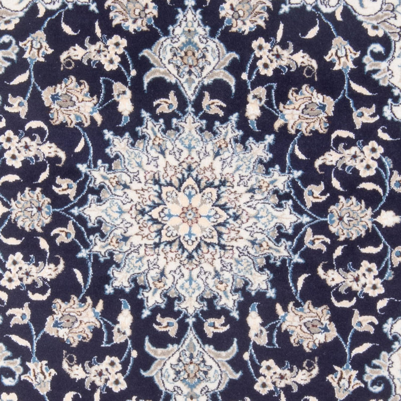 Alfombra Persa - Nain - Real - 200 x 145 cm - azul oscuro