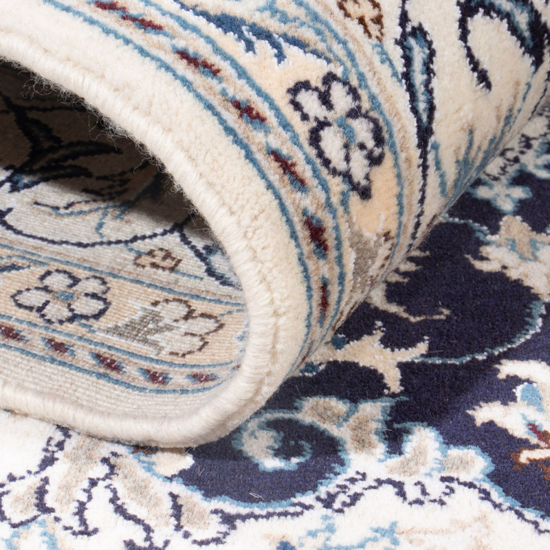 Alfombra Persa - Nain - Real - 200 x 145 cm - azul oscuro