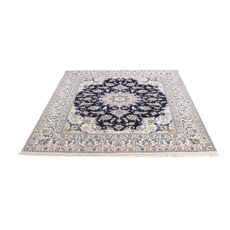 Alfombra Persa - Nain - Real - 200 x 145 cm - azul oscuro