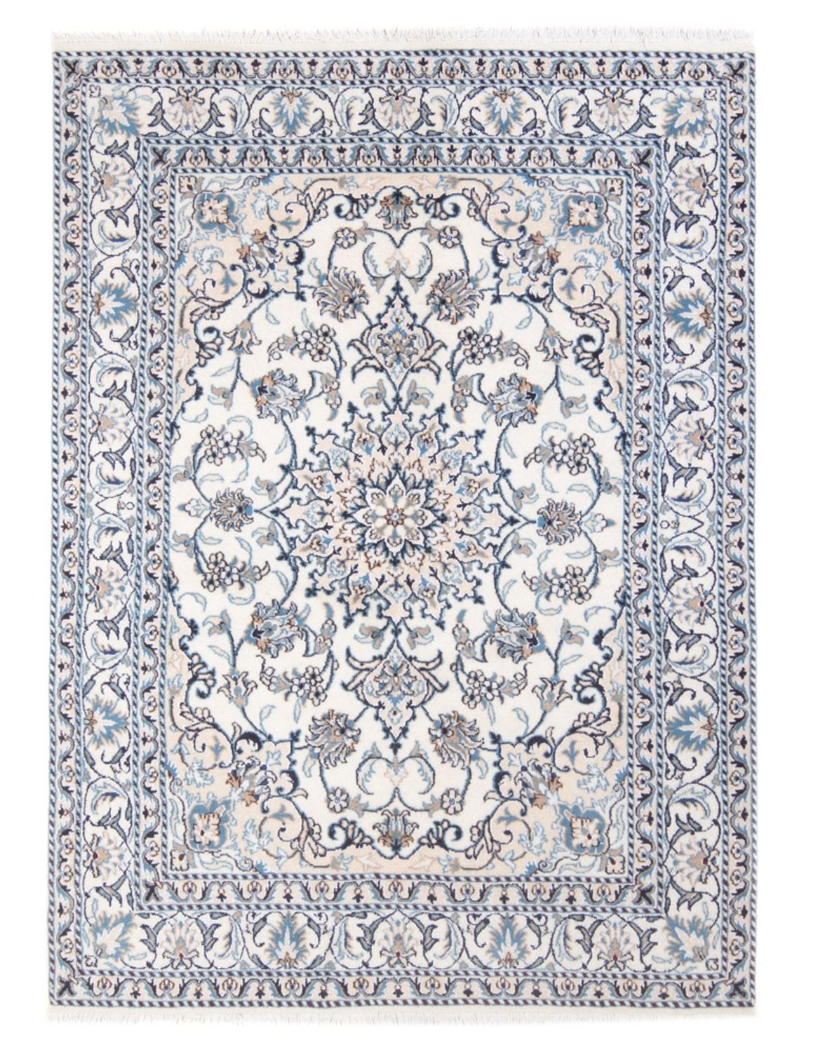 Alfombra Persa - Nain - Real - 212 x 146 cm - crema
