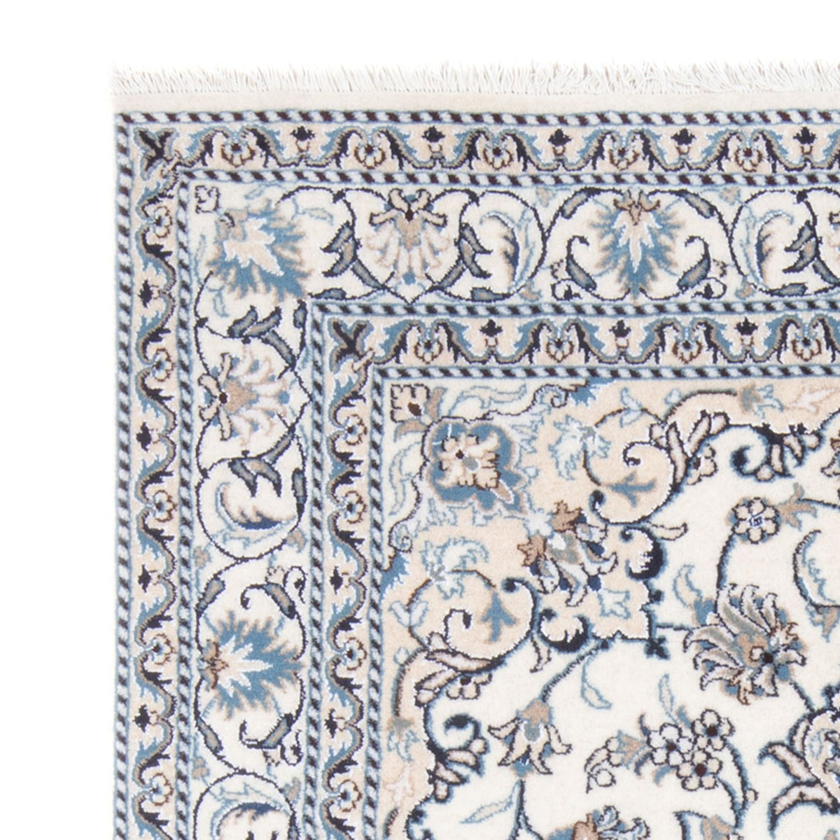 Alfombra Persa - Nain - Real - 212 x 146 cm - crema