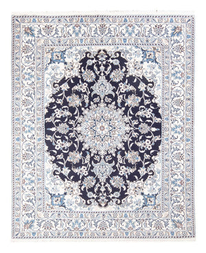 Alfombra Persa - Nain - Real - 190 x 149 cm - azul oscuro