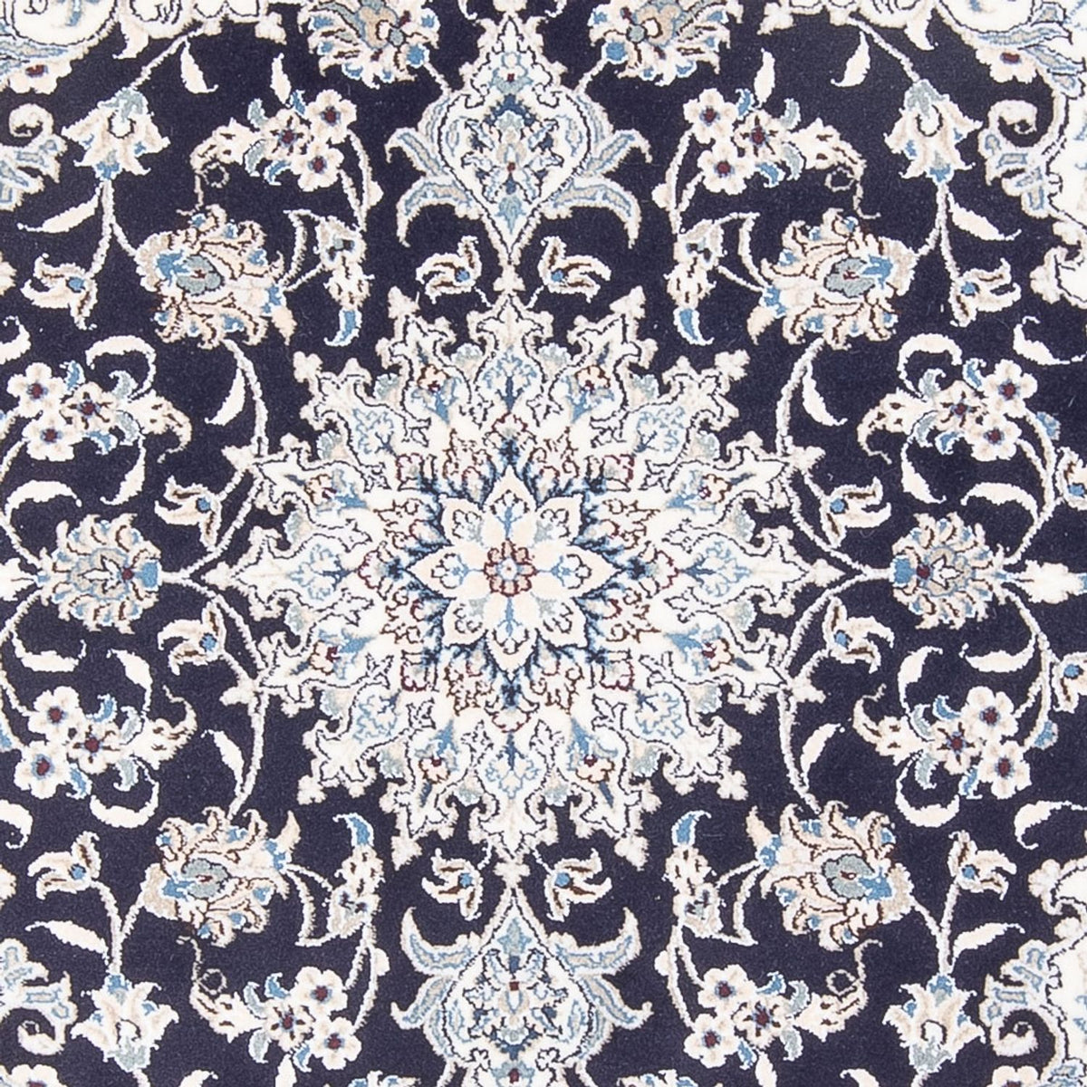 Alfombra Persa - Nain - Real - 190 x 149 cm - azul oscuro