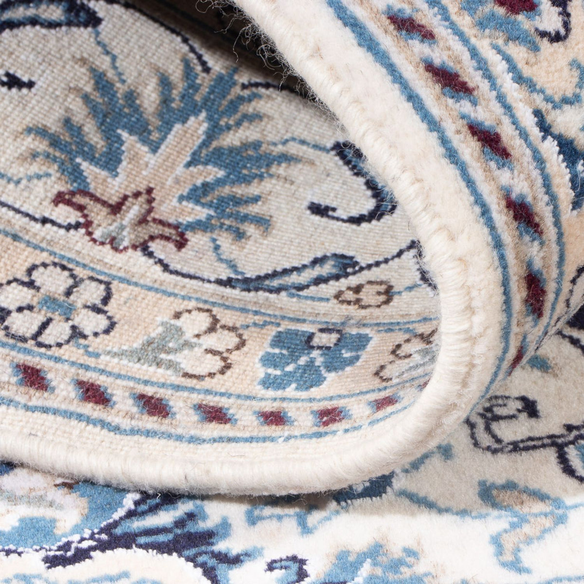 Alfombra Persa - Nain - Real - 190 x 149 cm - azul oscuro