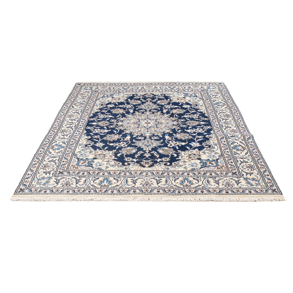 Alfombra Persa - Nain - Real - 201 x 146 cm - azul