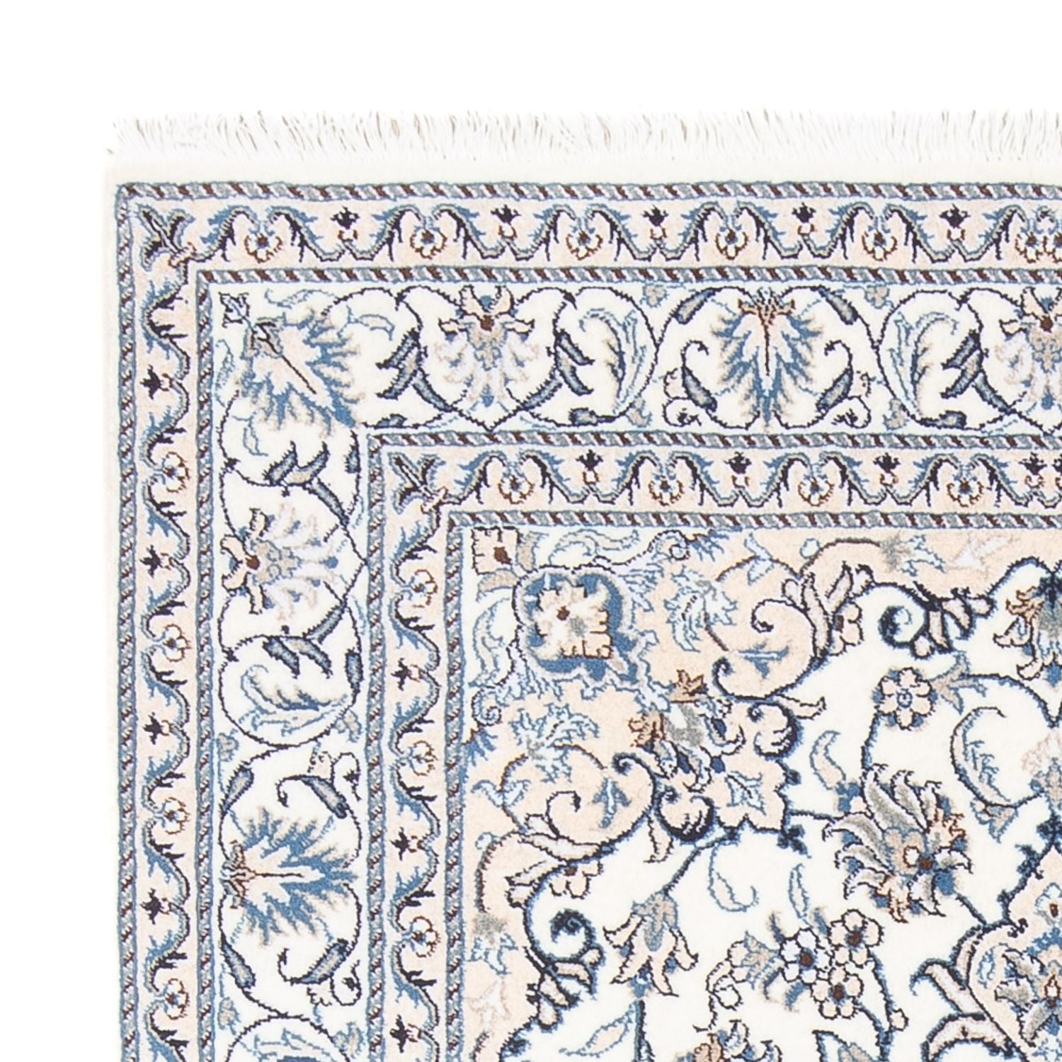 Alfombra Persa - Nain - Real - 196 x 143 cm - crema