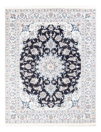 Alfombra Persa - Nain - Real - 200 x 147 cm - azul oscuro