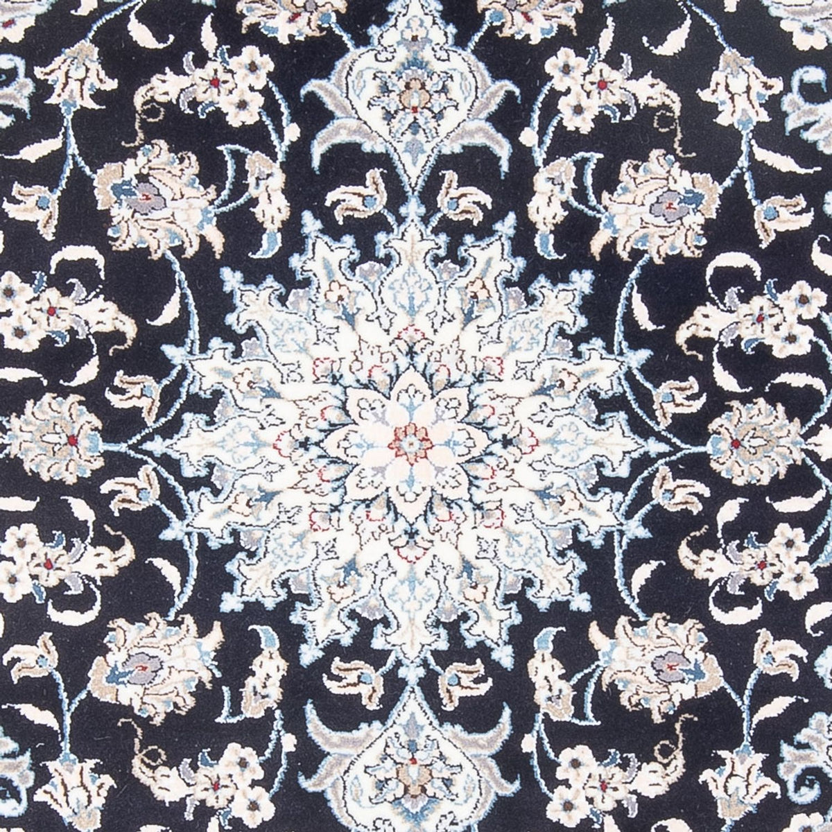 Alfombra Persa - Nain - Real - 200 x 147 cm - azul oscuro