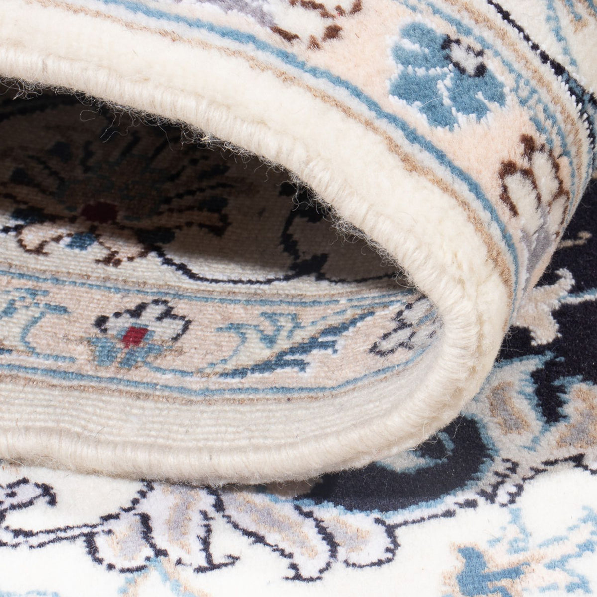 Alfombra Persa - Nain - Real - 200 x 147 cm - azul oscuro