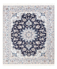 Alfombra Persa - Nain - Real - 194 x 145 cm - azul oscuro