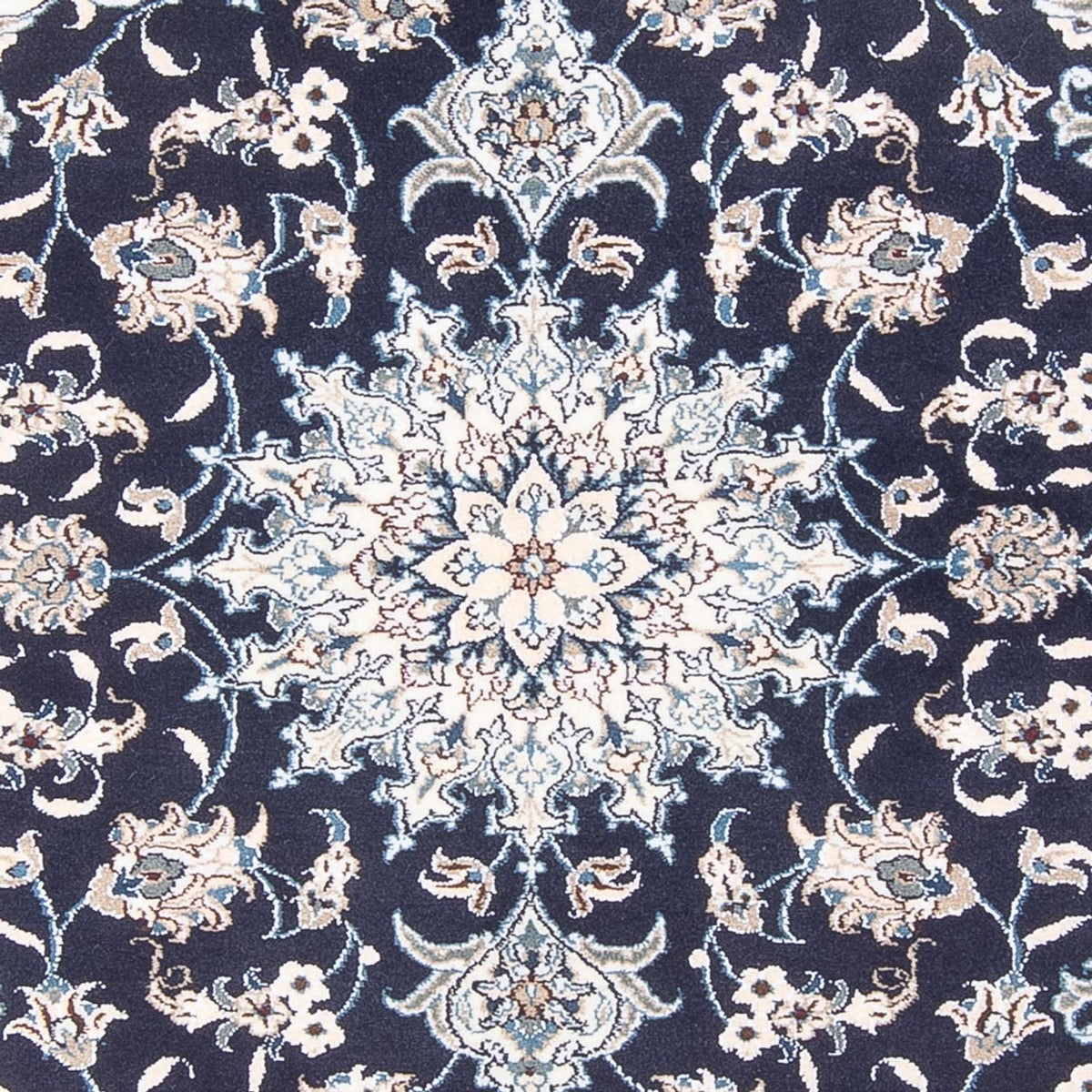 Alfombra Persa - Nain - Real - 194 x 145 cm - azul oscuro