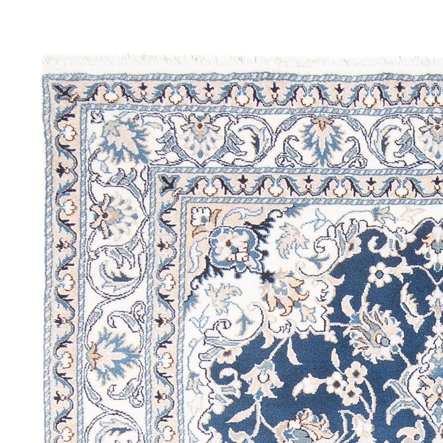Alfombra Persa - Nain - Real - 194 x 152 cm - azul