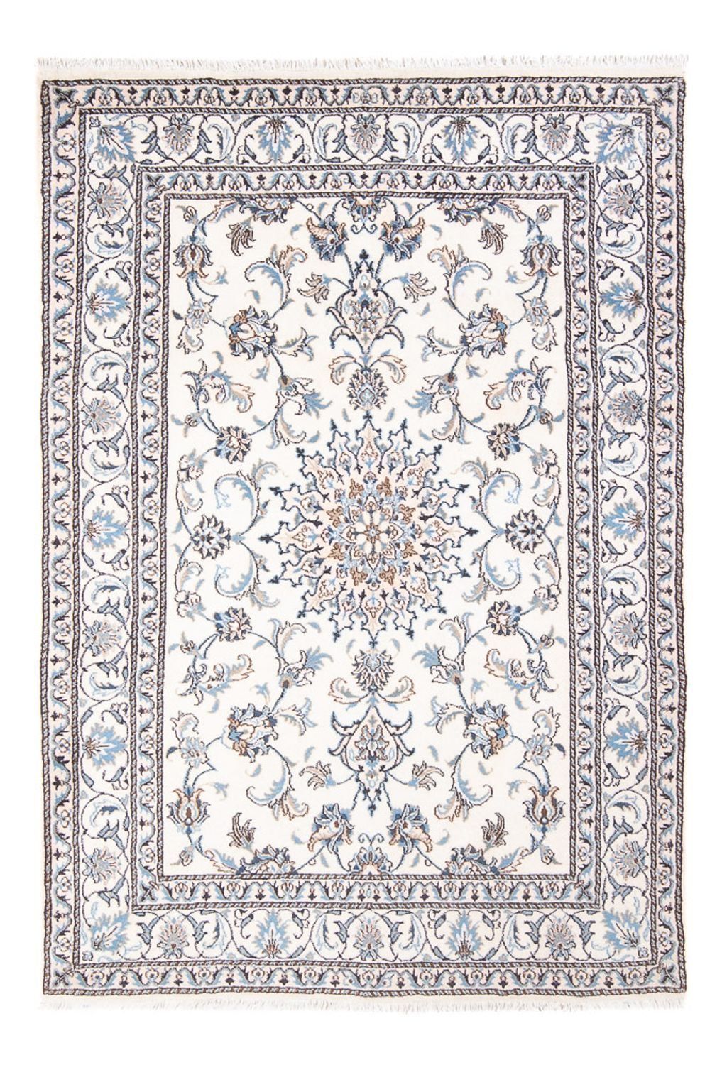 Alfombra Persa - Nain - Real - 210 x 144 cm - crema