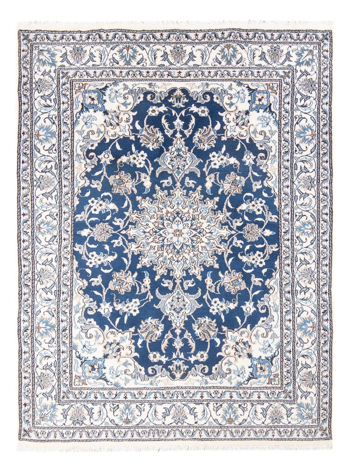 Alfombra Persa - Nain - Real - 207 x 151 cm - azul