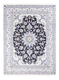 Alfombra Persa - Nain - Real - 207 x 145 cm - azul oscuro
