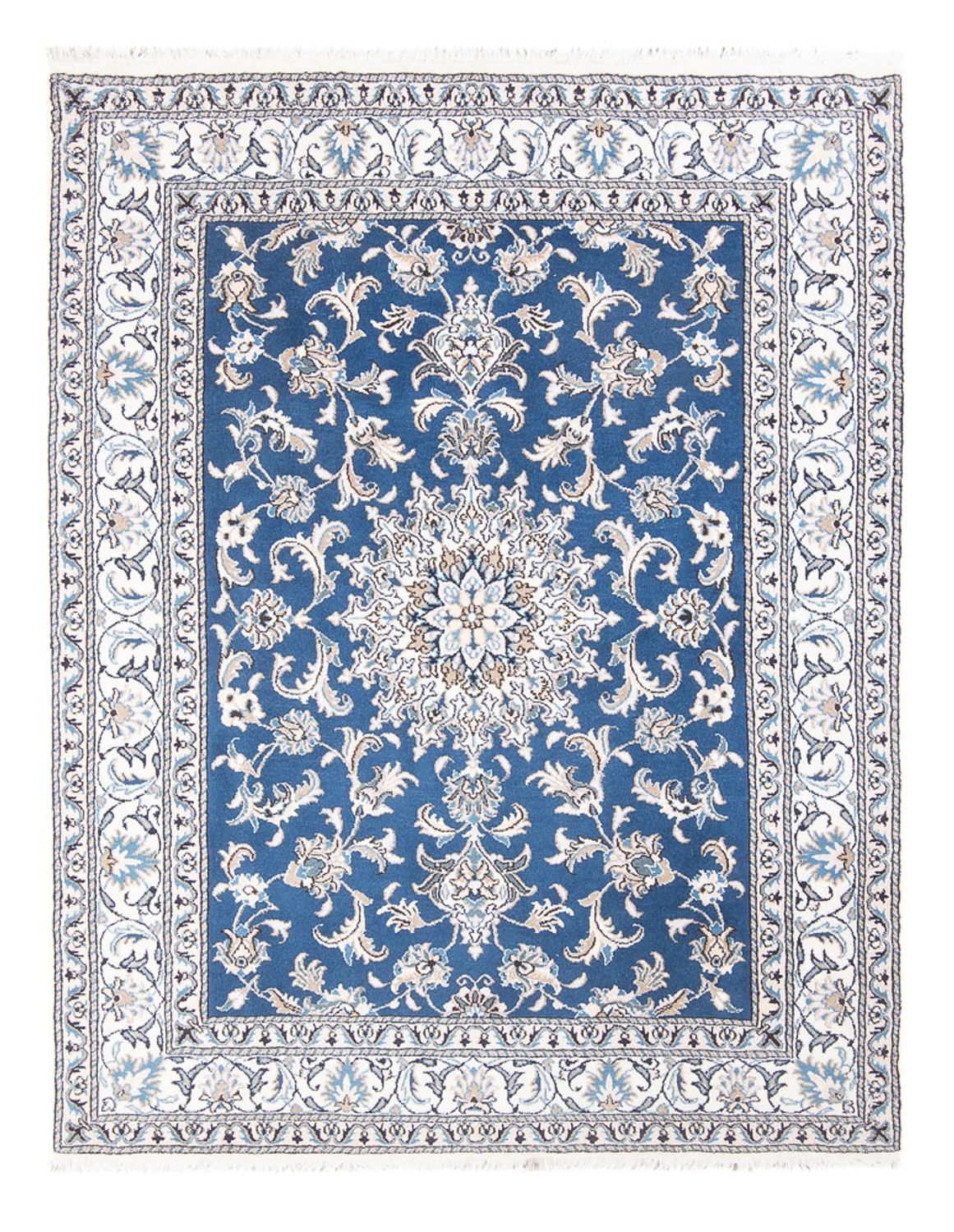 Alfombra Persa - Nain - Real - 193 x 148 cm - azul