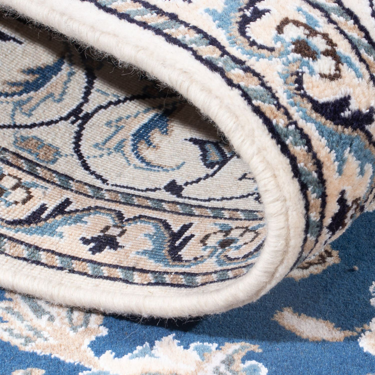 Alfombra Persa - Nain - Real - 193 x 148 cm - azul