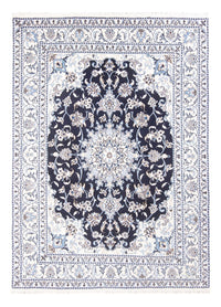 Alfombra Persa - Nain - Real - 208 x 144 cm - azul oscuro
