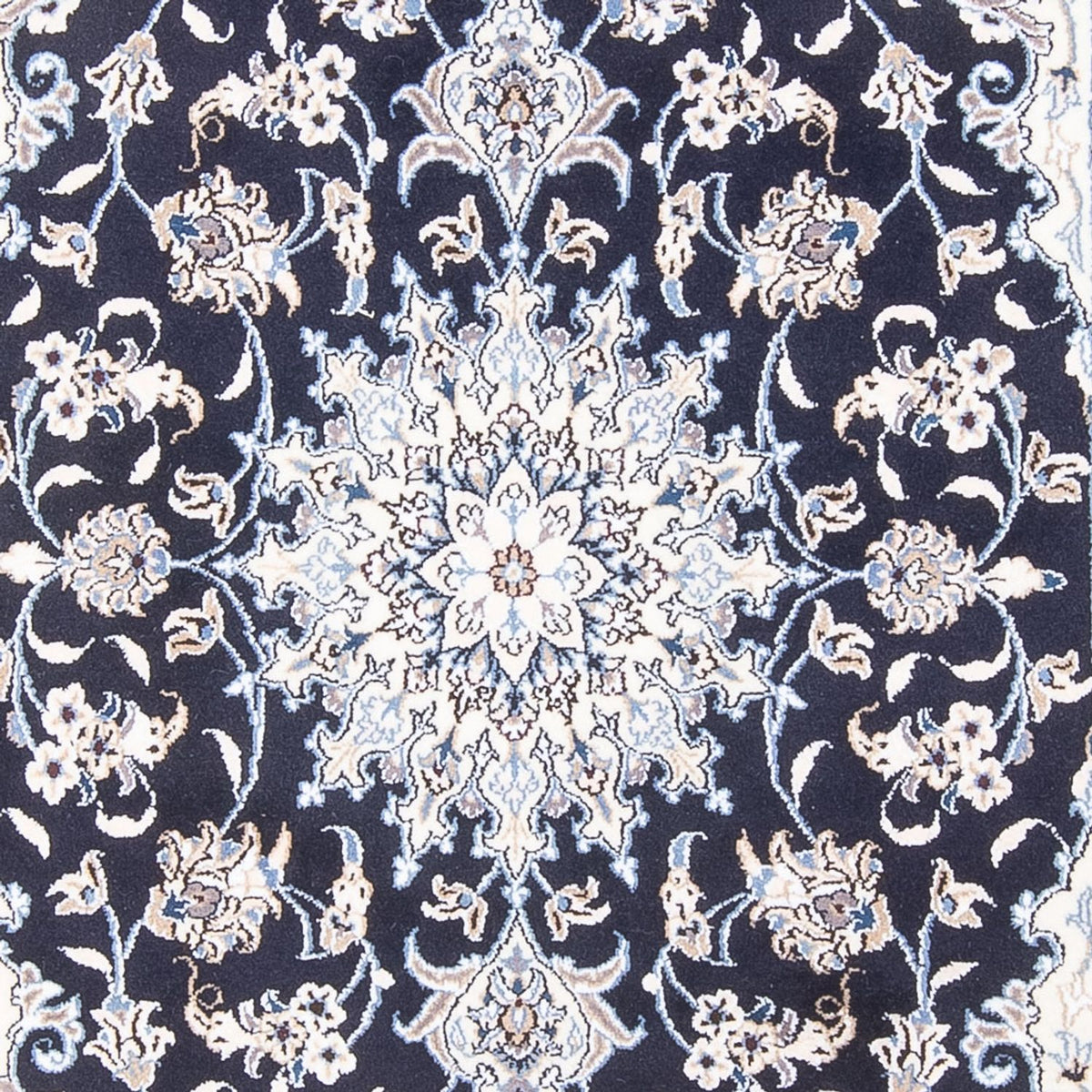 Alfombra Persa - Nain - Real - 208 x 144 cm - azul oscuro