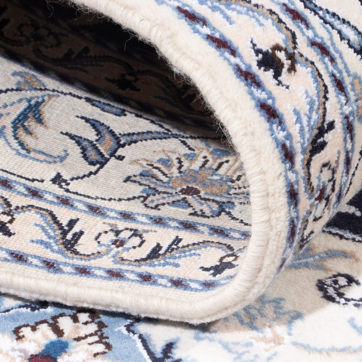 Alfombra Persa - Nain - Real - 208 x 144 cm - azul oscuro