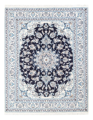 Alfombra Persa - Nain - Real - 205 x 146 cm - azul oscuro