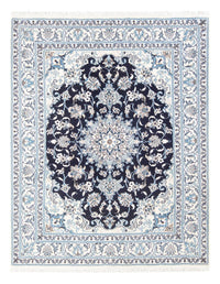 Alfombra Persa - Nain - Real - 205 x 146 cm - azul oscuro