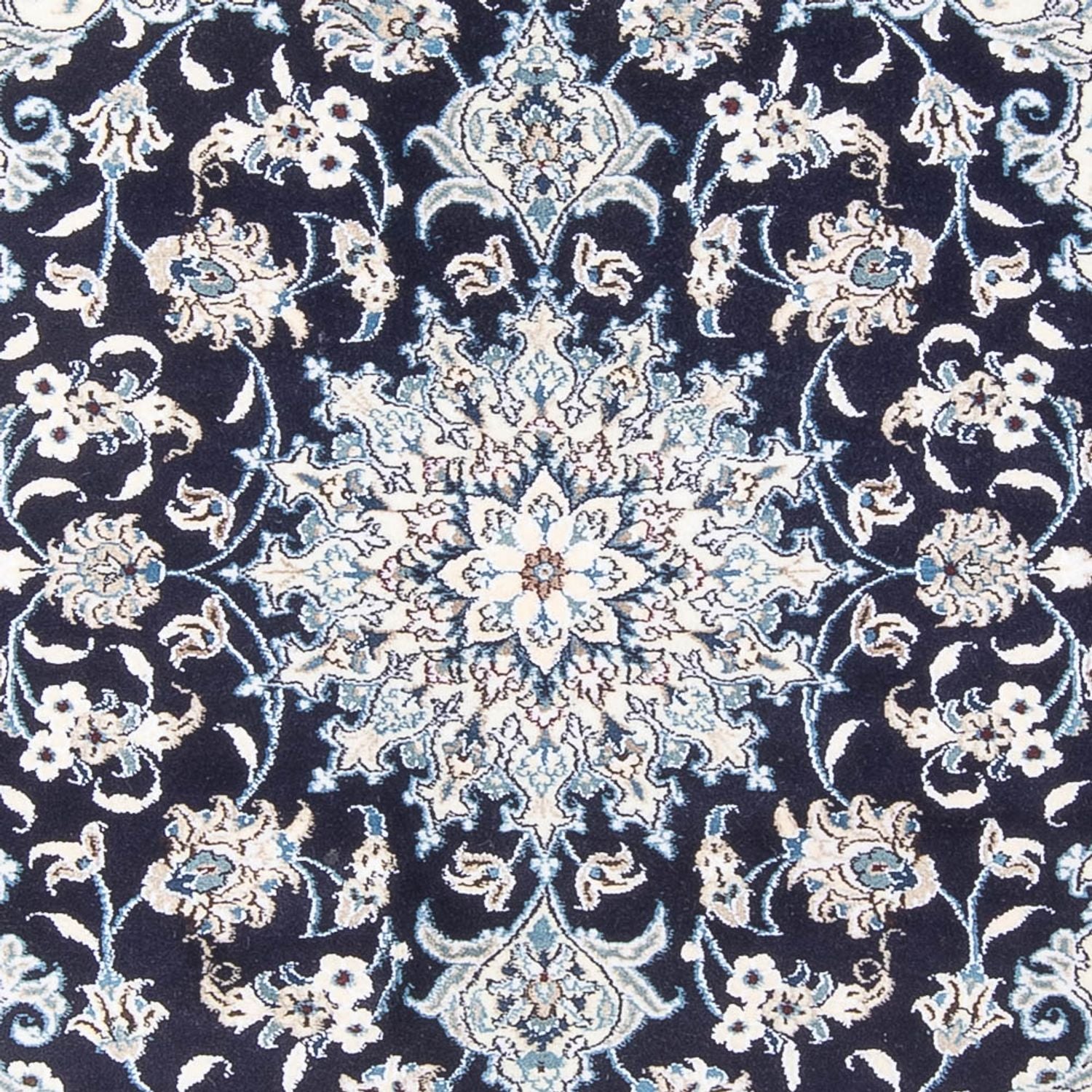 Alfombra Persa - Nain - Real - 205 x 146 cm - azul oscuro