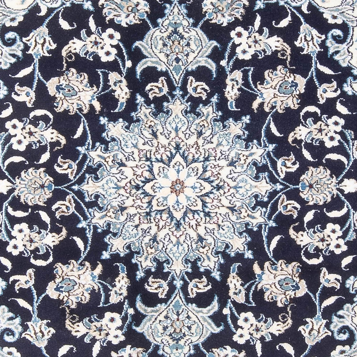 Alfombra Persa - Nain - Real - 205 x 146 cm - azul oscuro