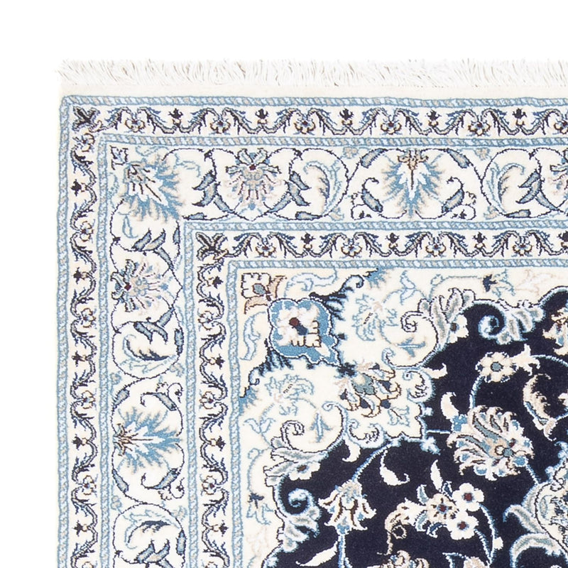 Alfombra Persa - Nain - Real - 205 x 146 cm - azul oscuro