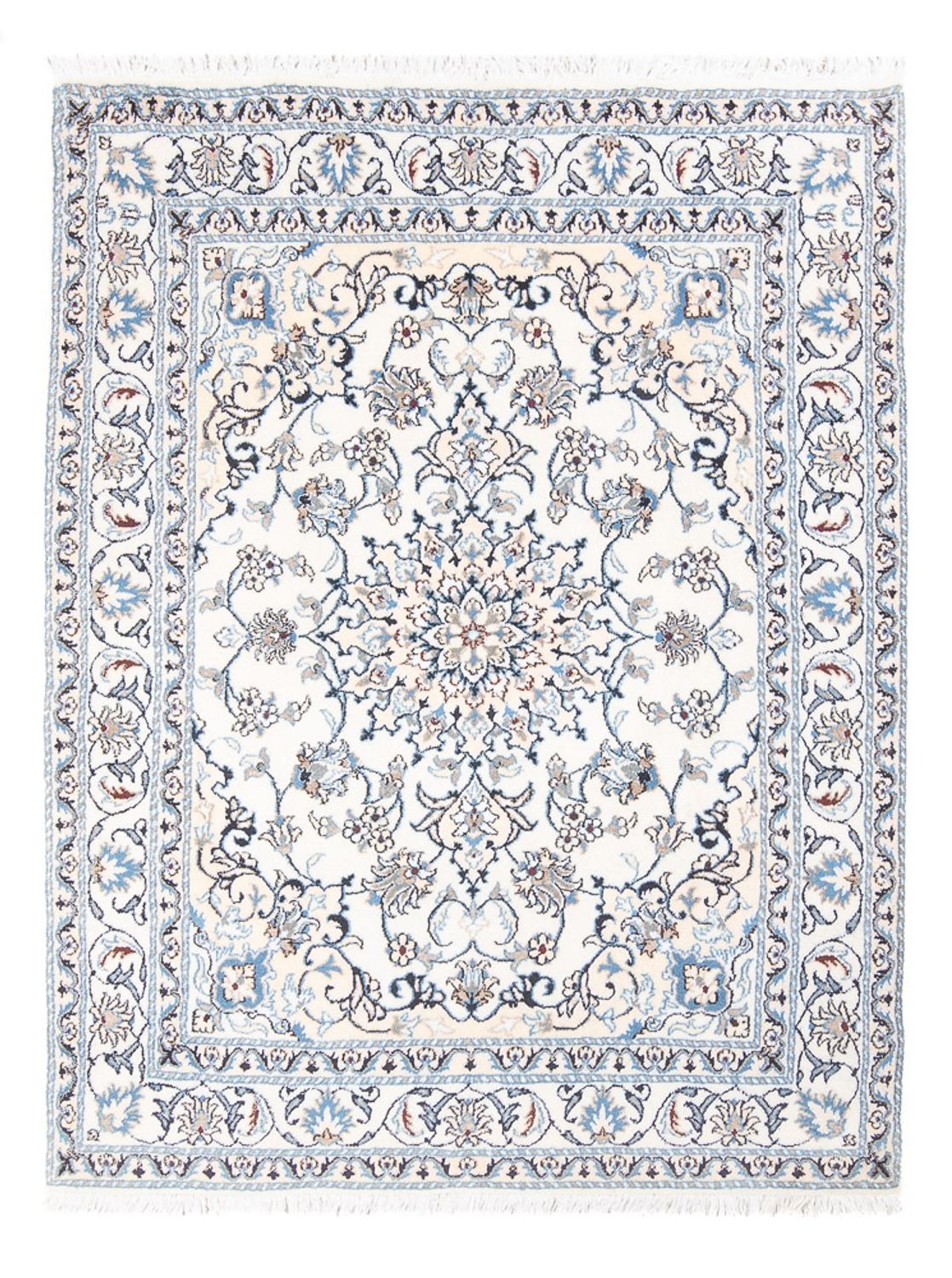 Alfombra Persa - Nain - Real - 192 x 145 cm - crema