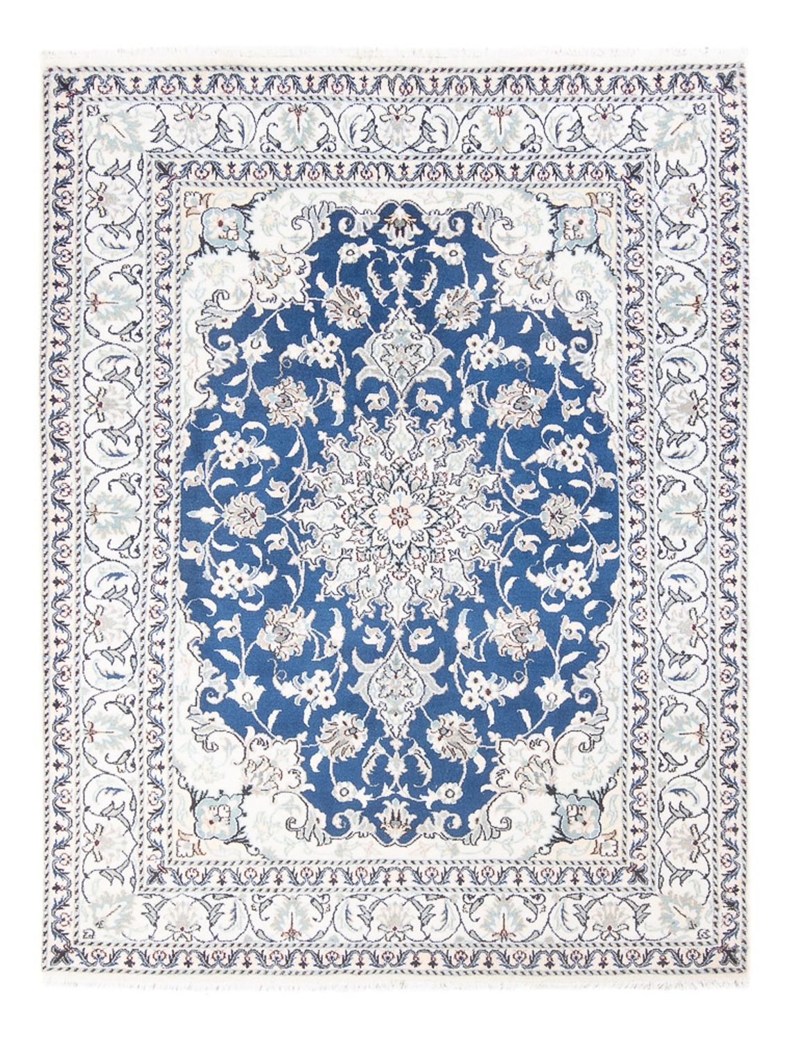 Alfombra Persa - Nain - Real - 196 x 151 cm - azul