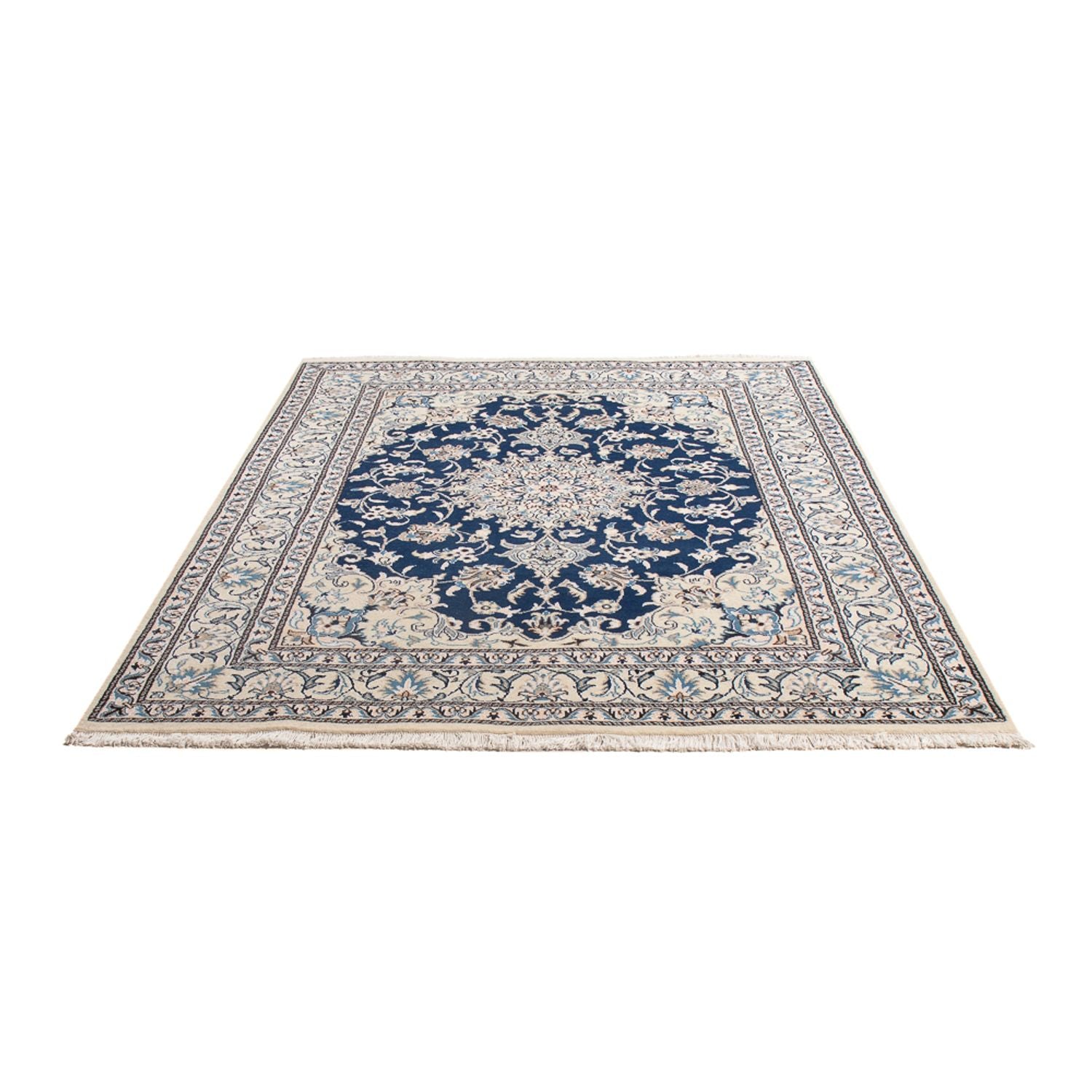 Alfombra Persa - Nain - Real - 207 x 151 cm - azul