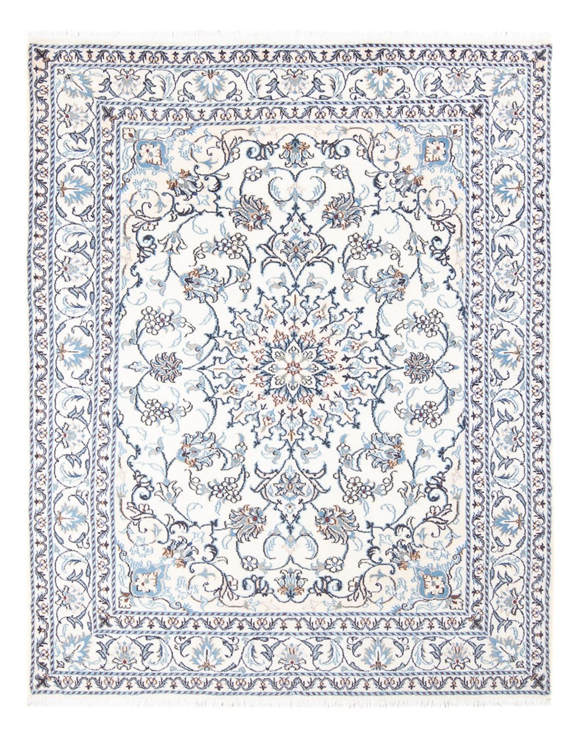 Alfombra Persa - Nain - Real - 192 x 152 cm - crema