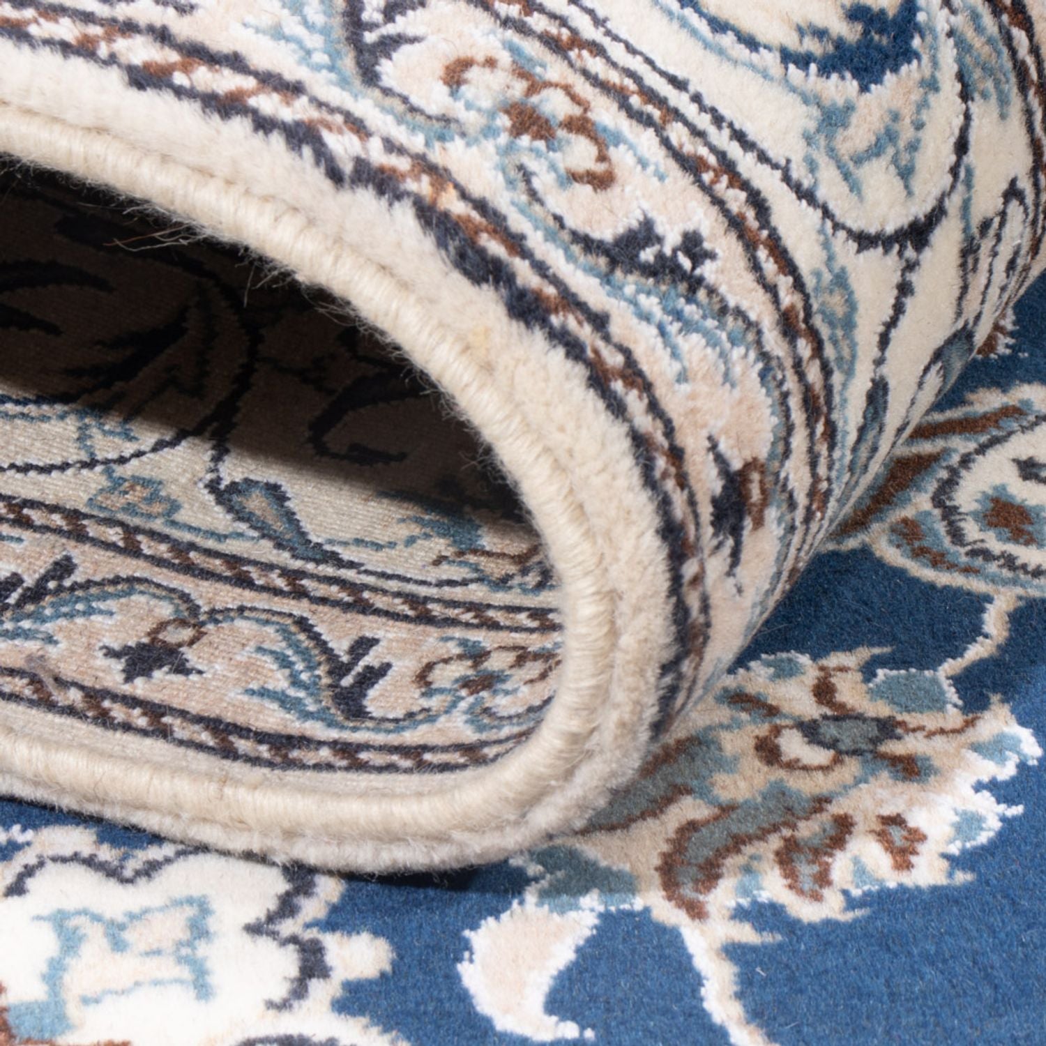 Alfombra Persa - Nain - Real - 203 x 145 cm - azul