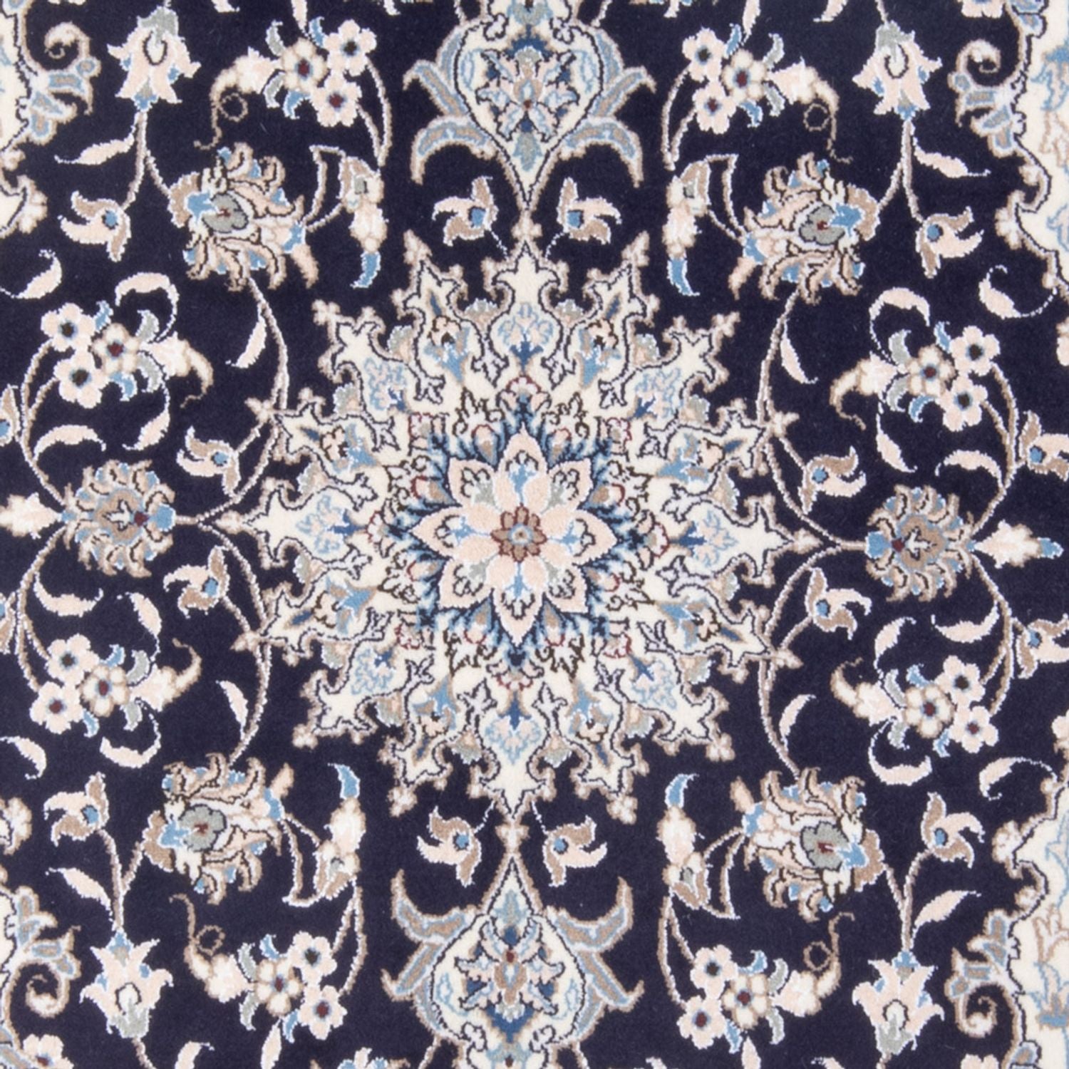 Alfombra Persa - Nain - Real - 200 x 152 cm - azul oscuro