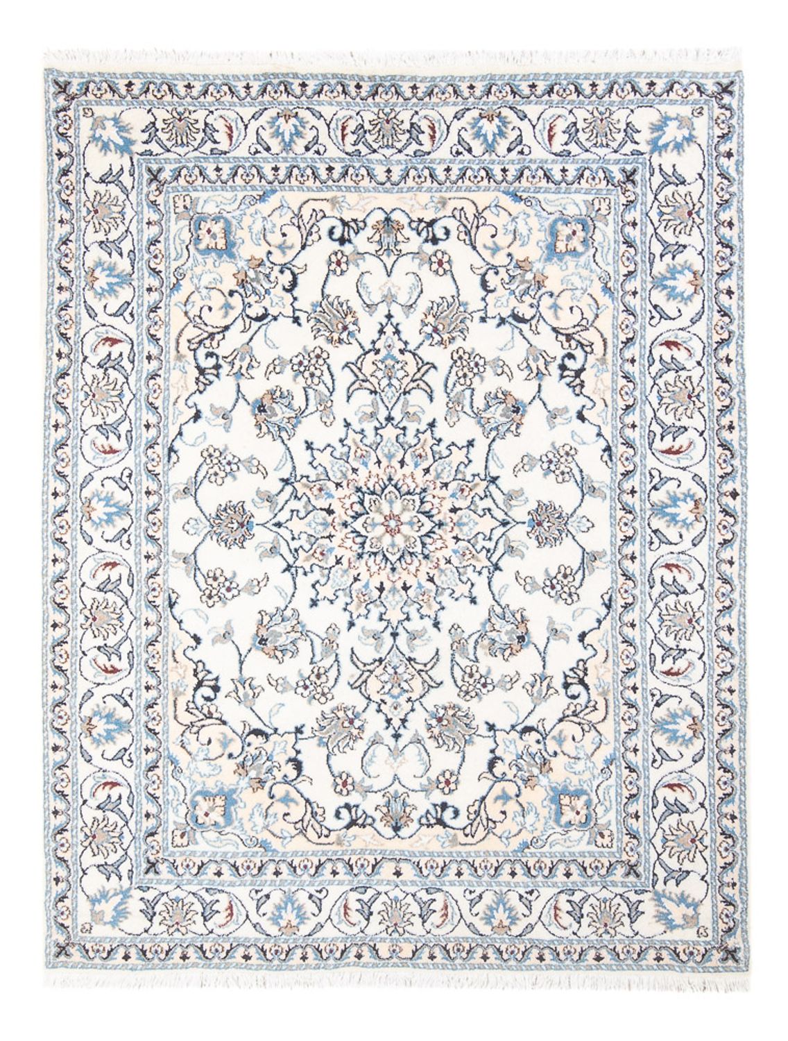 Alfombra Persa - Nain - Real - 200 x 143 cm - crema