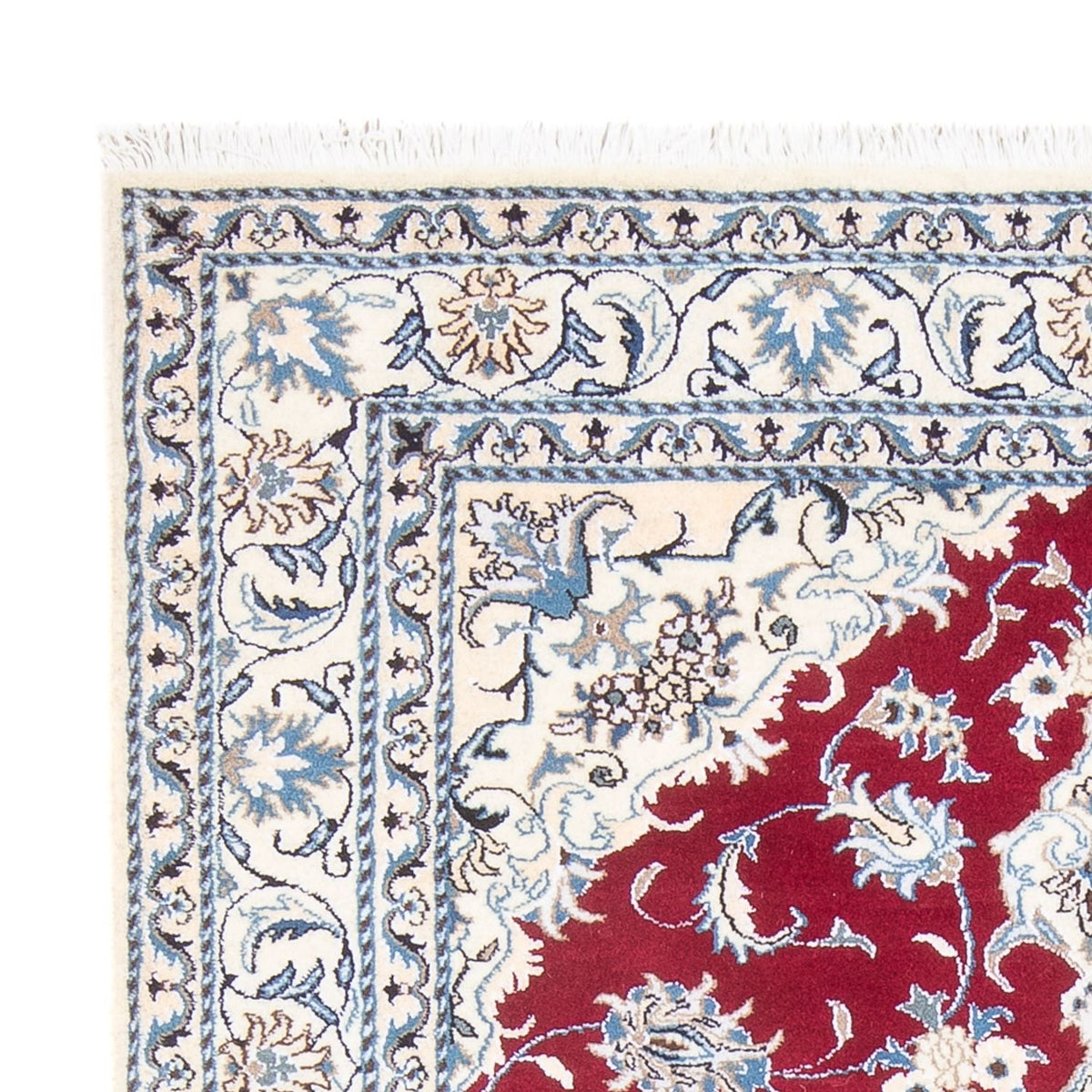 Alfombra Persa - Nain - Real - 195 x 148 cm - rojo