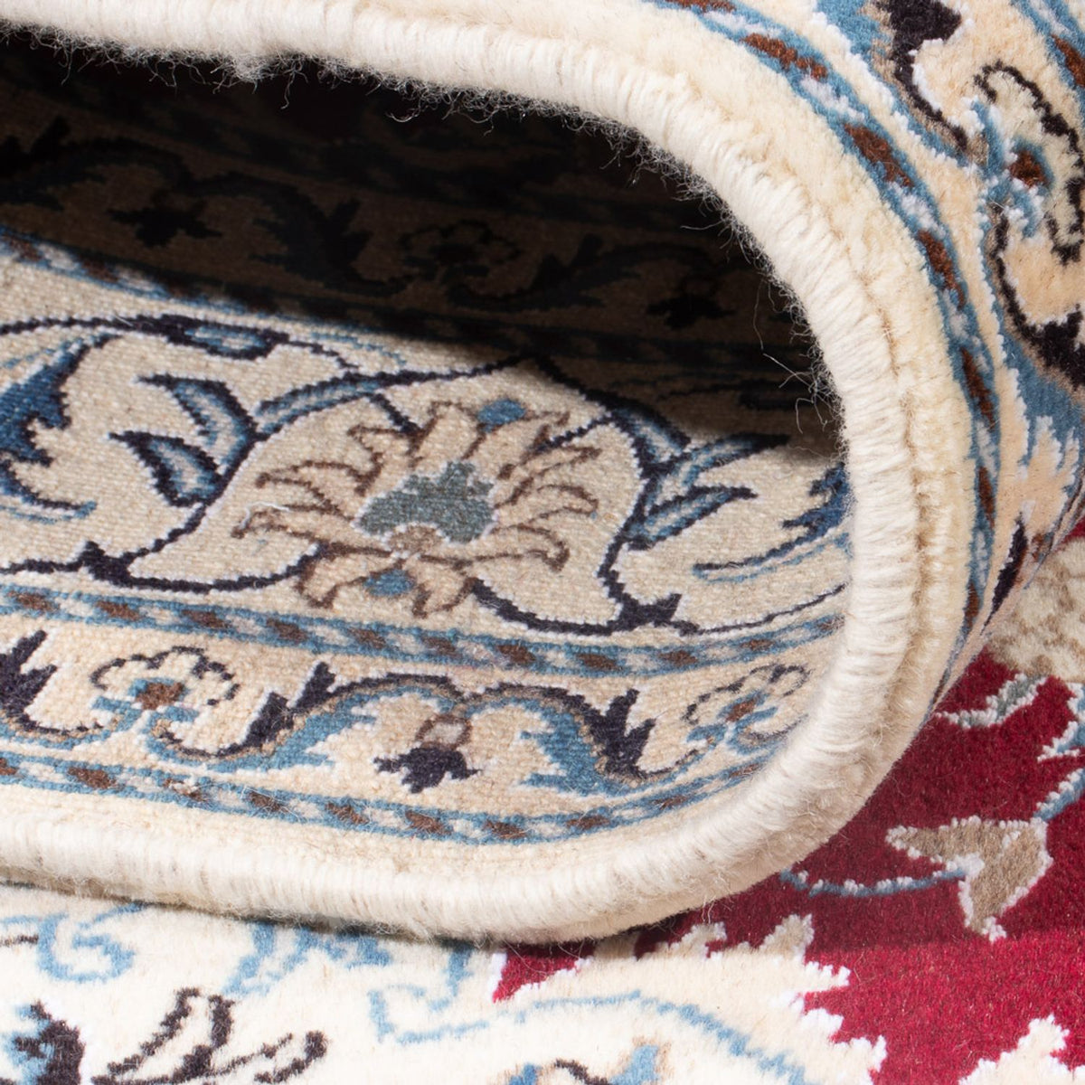 Alfombra Persa - Nain - Real - 195 x 148 cm - rojo