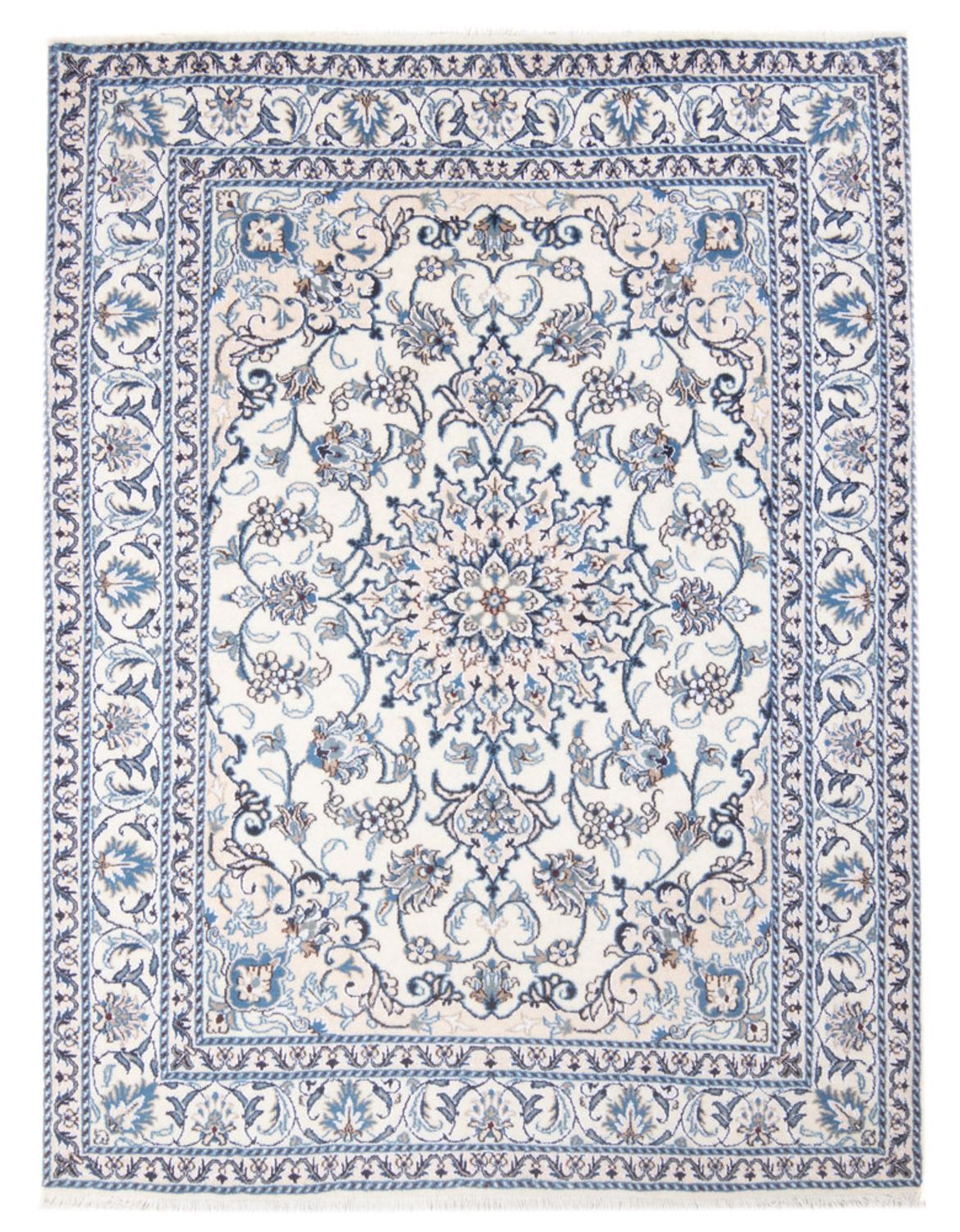Alfombra Persa - Nain - Real - 202 x 147 cm - crema
