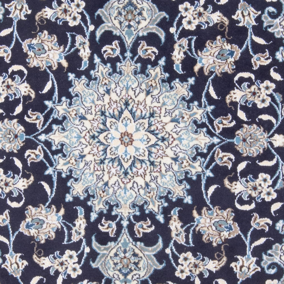 Alfombra Persa - Nain - Real - 194 x 149 cm - azul oscuro