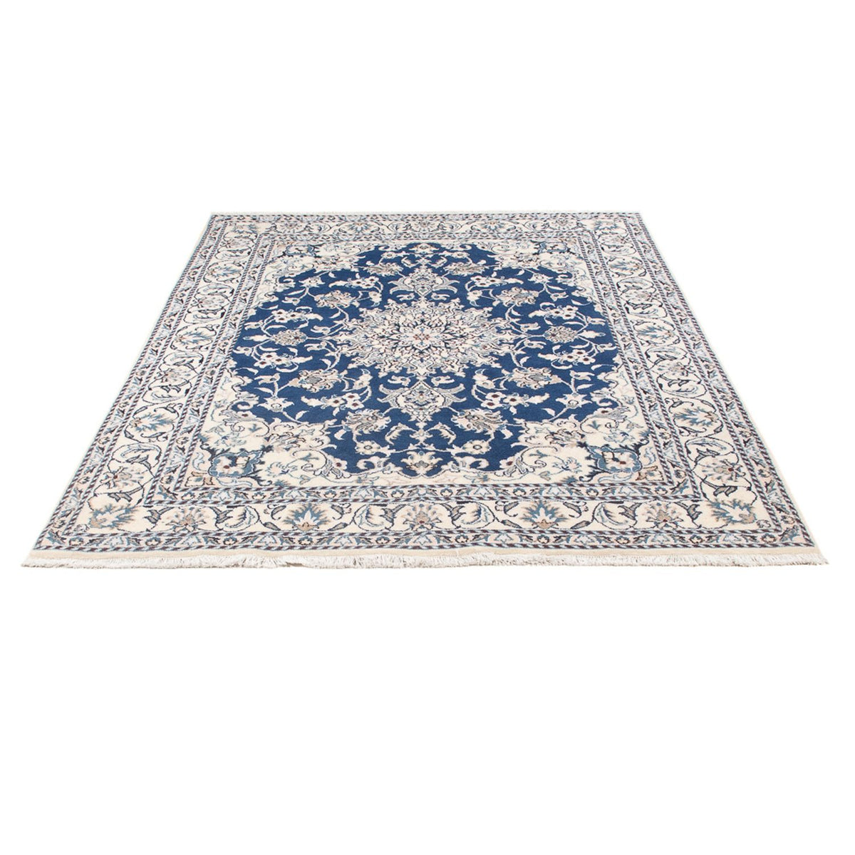 Alfombra Persa - Nain - Real - 195 x 148 cm - azul