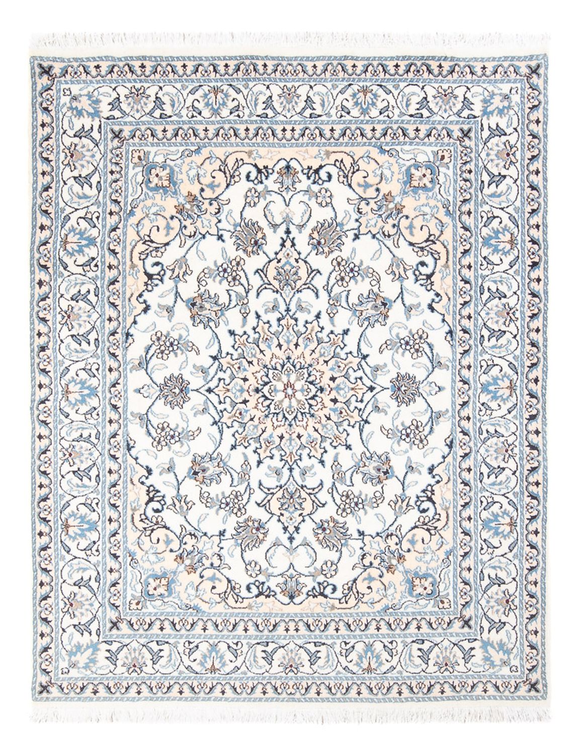 Alfombra Persa - Nain - Real - 190 x 148 cm - crema