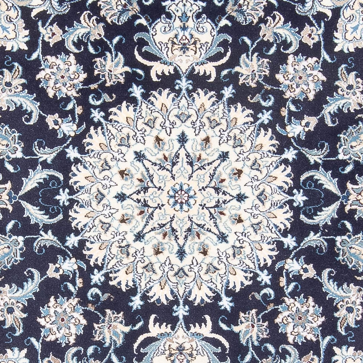 Alfombra persa - Nain cuadrado  - 200 x 196 cm - azul oscuro