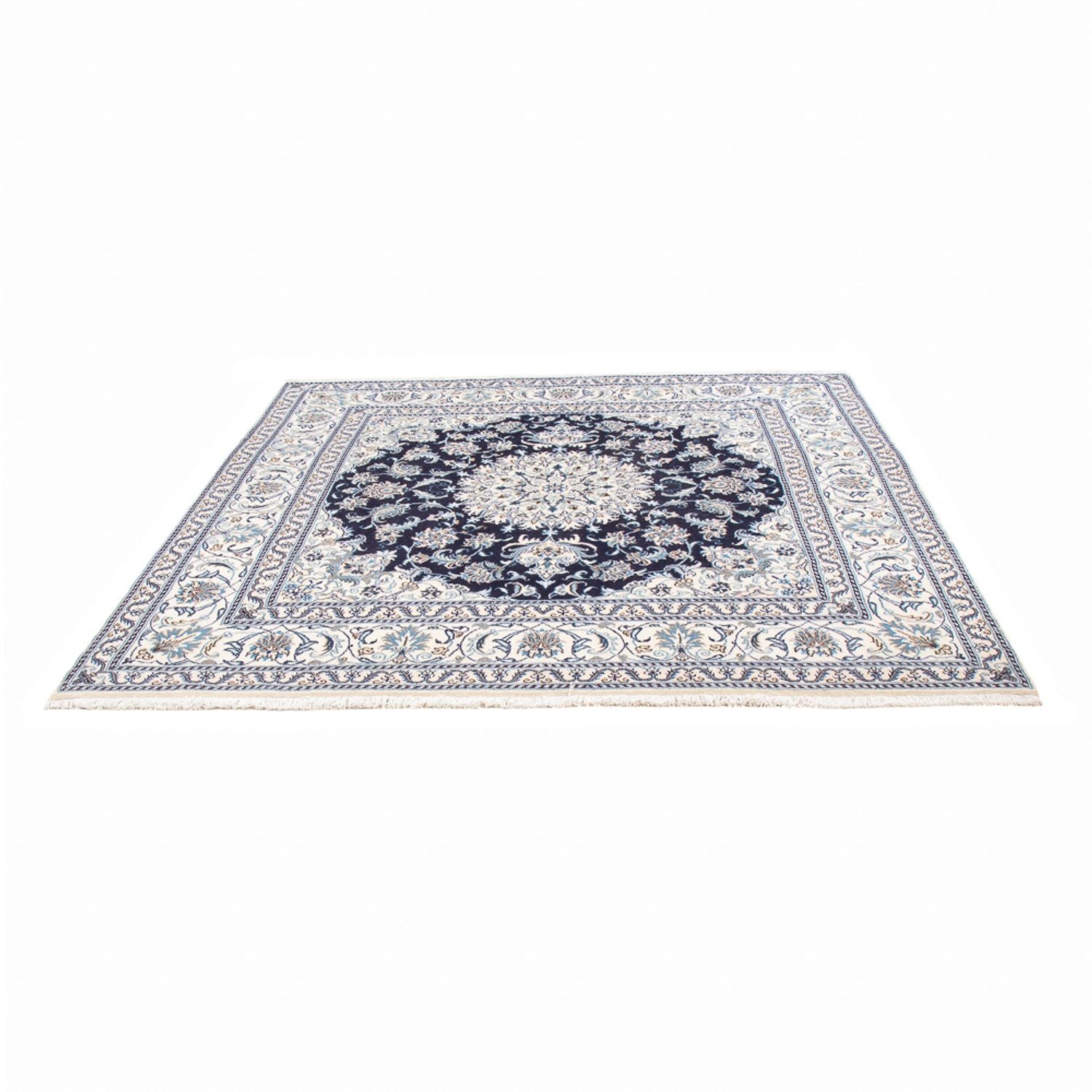 Alfombra persa - Nain cuadrado  - 200 x 196 cm - azul oscuro