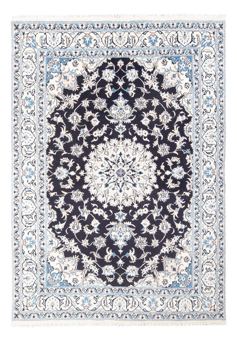 Alfombra persa - Nain - 231 x 163 cm - azul oscuro