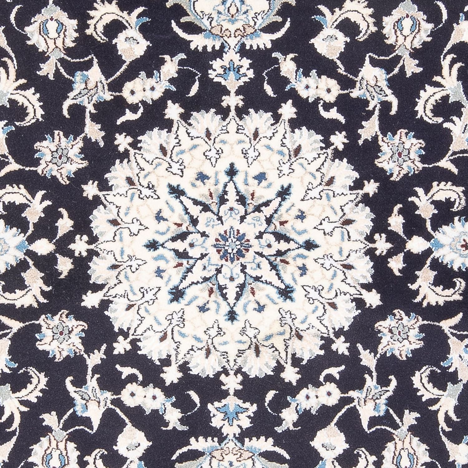 Alfombra persa - Nain - 231 x 163 cm - azul oscuro