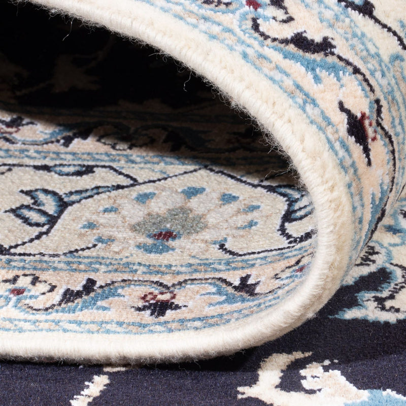 Alfombra persa - Nain - 231 x 163 cm - azul oscuro