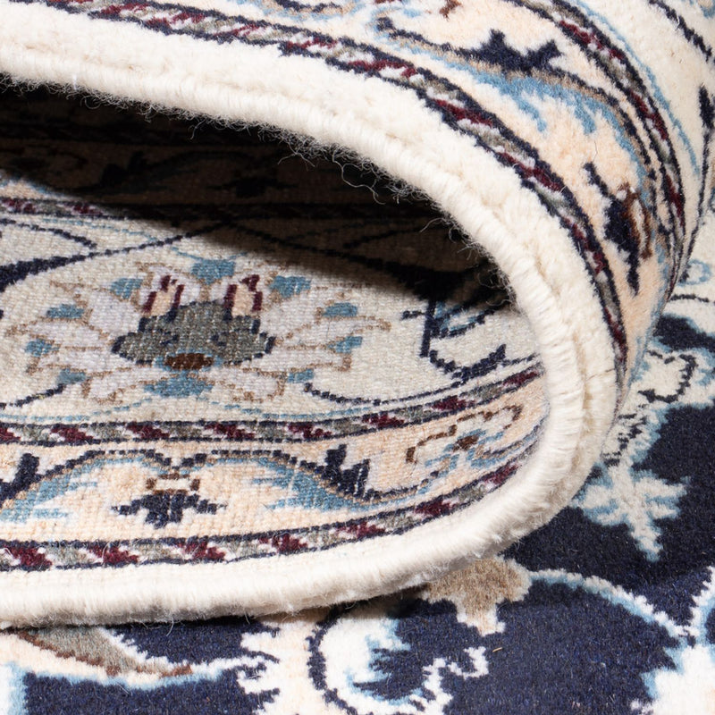 Alfombra persa - Nain - 241 x 167 cm - azul oscuro