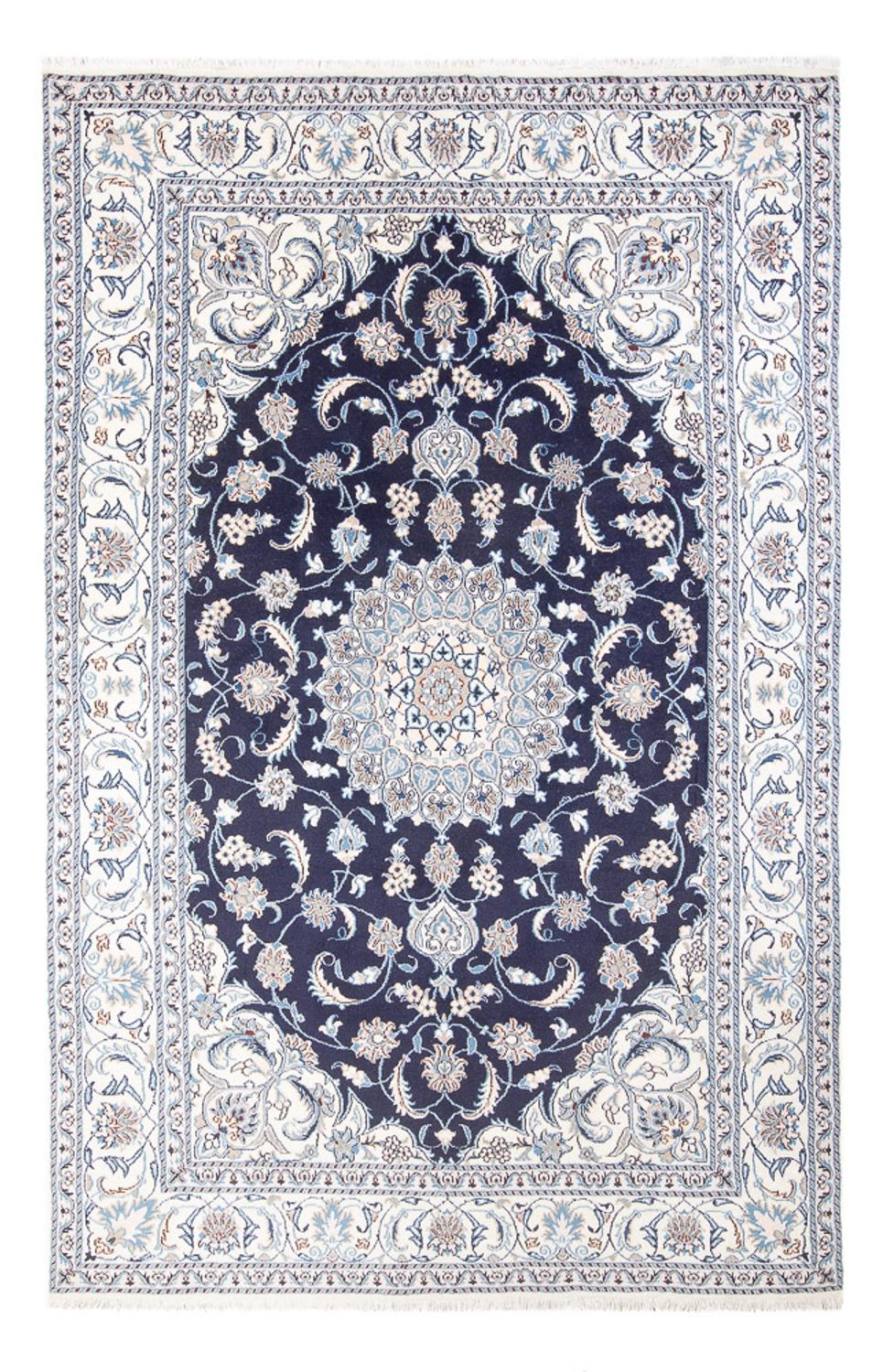 Alfombra persa - Nain - 291 x 190 cm - azul oscuro